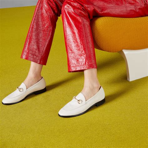 glitterly gucci loafers|Gucci white loafers women.